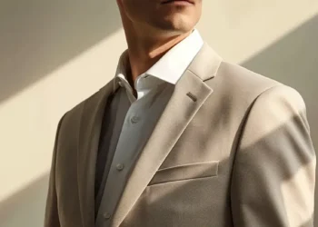 Minimalist Beige Suit Look