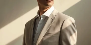 Minimalist Beige Suit Look