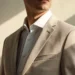 Minimalist Beige Suit Look