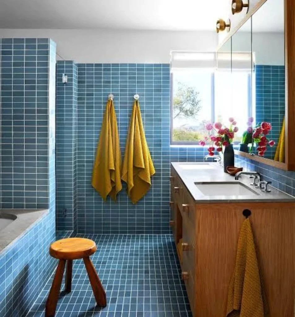 blue-ceramic-tile-in-a-bathroom