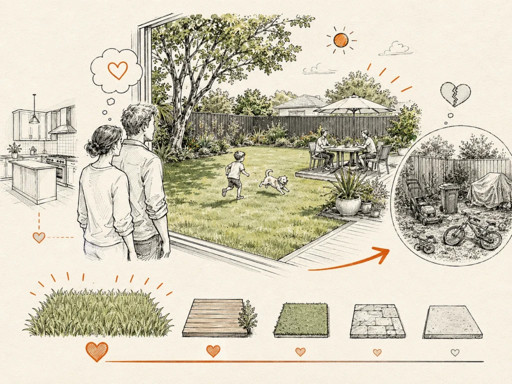 backyard outranks the kitchen