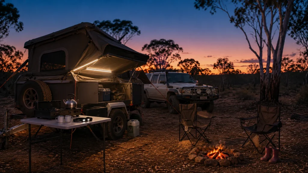 Documentary camp setup