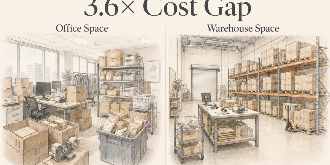 Office vs warehouse space cost