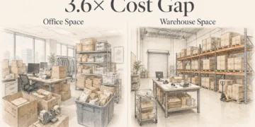Office vs warehouse space cost