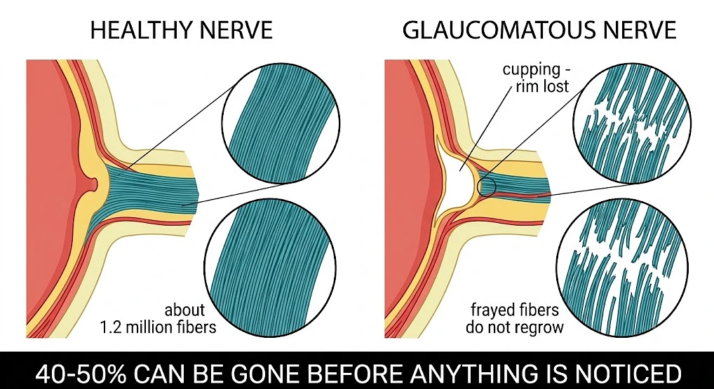Optic nerve head detail with fiber zoom