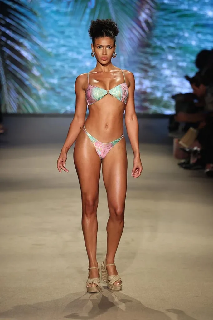 A model walks the runway
