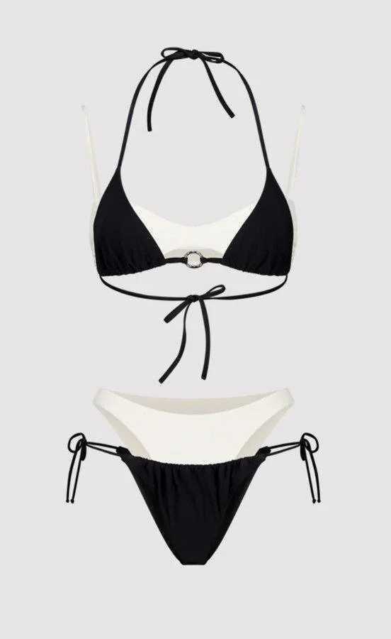 Black and white bikini