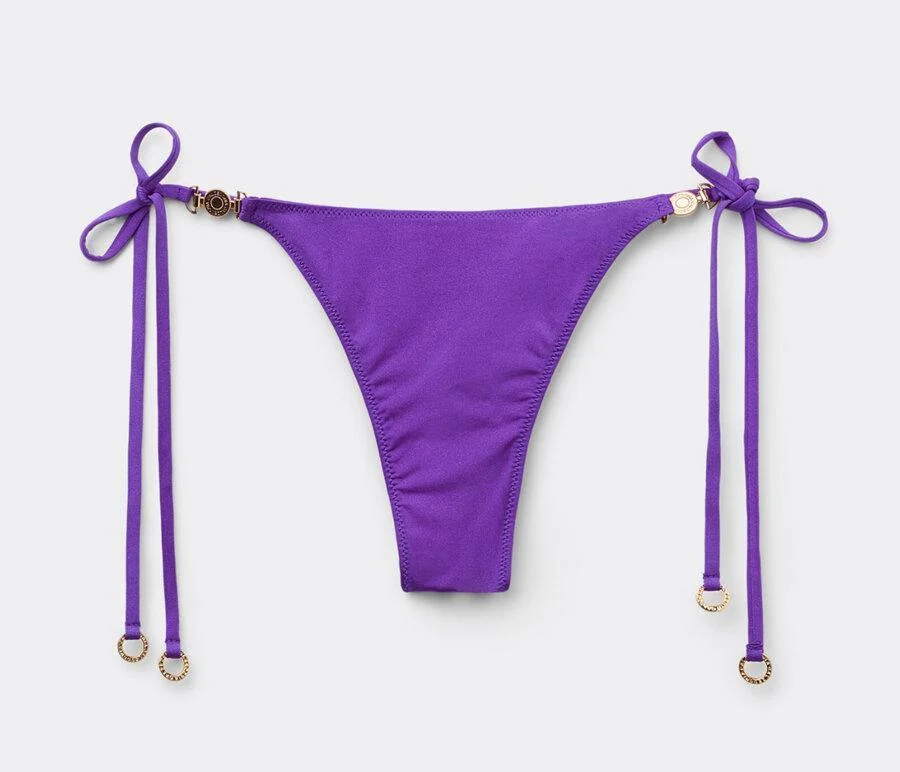 Purple thong bikini bottom